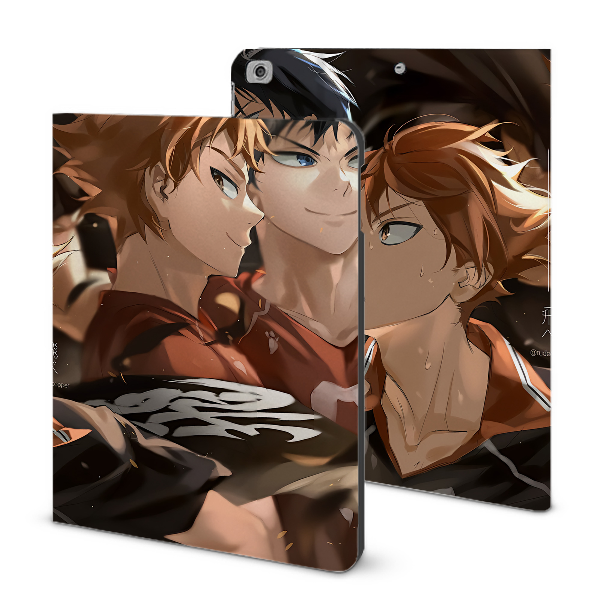 （画像用） ハイキュー!! Haikyu!! IPad ケース ブック型 PUレザー TPU 耐衝撃 軽量 薄型 ペン収納なし 全面保護 IPad 各モデル対応